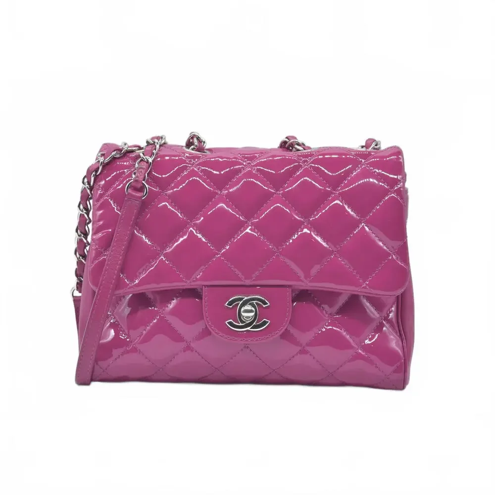 Chanel CC Quilted Patent Leather Crossbody Bag